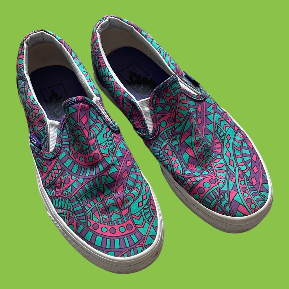 Women’s vans slip on abstract print